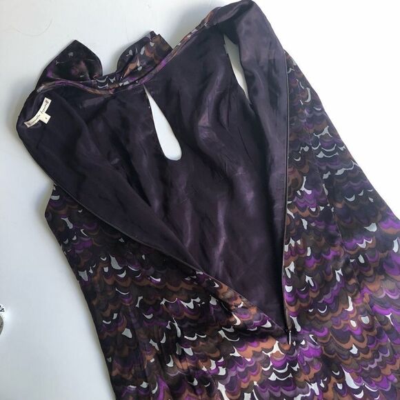 NANETTE LEPORE SILK JEWEL TONE DRESS - Picture 7 of 8